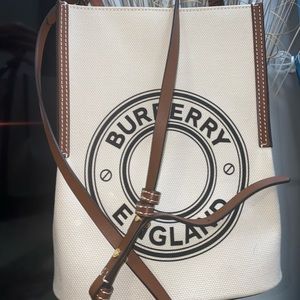 Burberry Women's Natural Small Penny Logo Tote Bag Bag